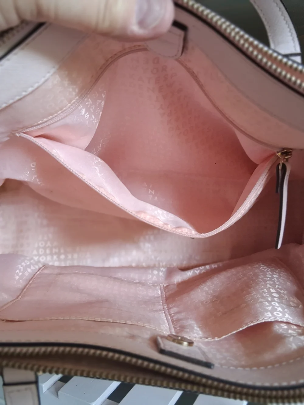 Kate Spade New York Blush Pink Saffiano Leather Tote Bag – Designer Handbag - Picture 7 of 14